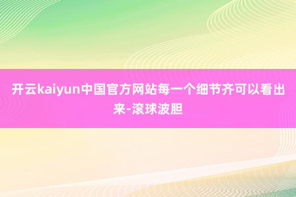 开云kaiyun中国官方网站每一个细节齐可以看出来-滚球波胆