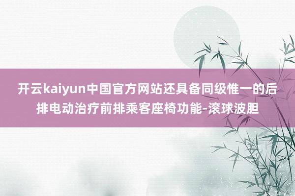 开云kaiyun中国官方网站还具备同级惟一的后排电动治疗前排乘客座椅功能-滚球波胆